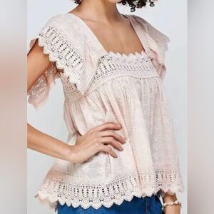 Light pink lacy blouse